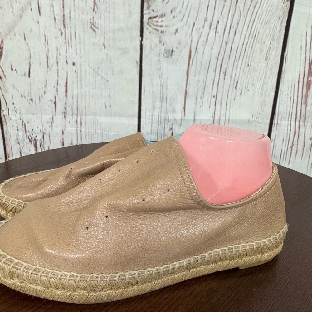 Rag & Bone New York Tan Slouchy Leather & Espadrilles Loafer Flat women’s 7 EUC